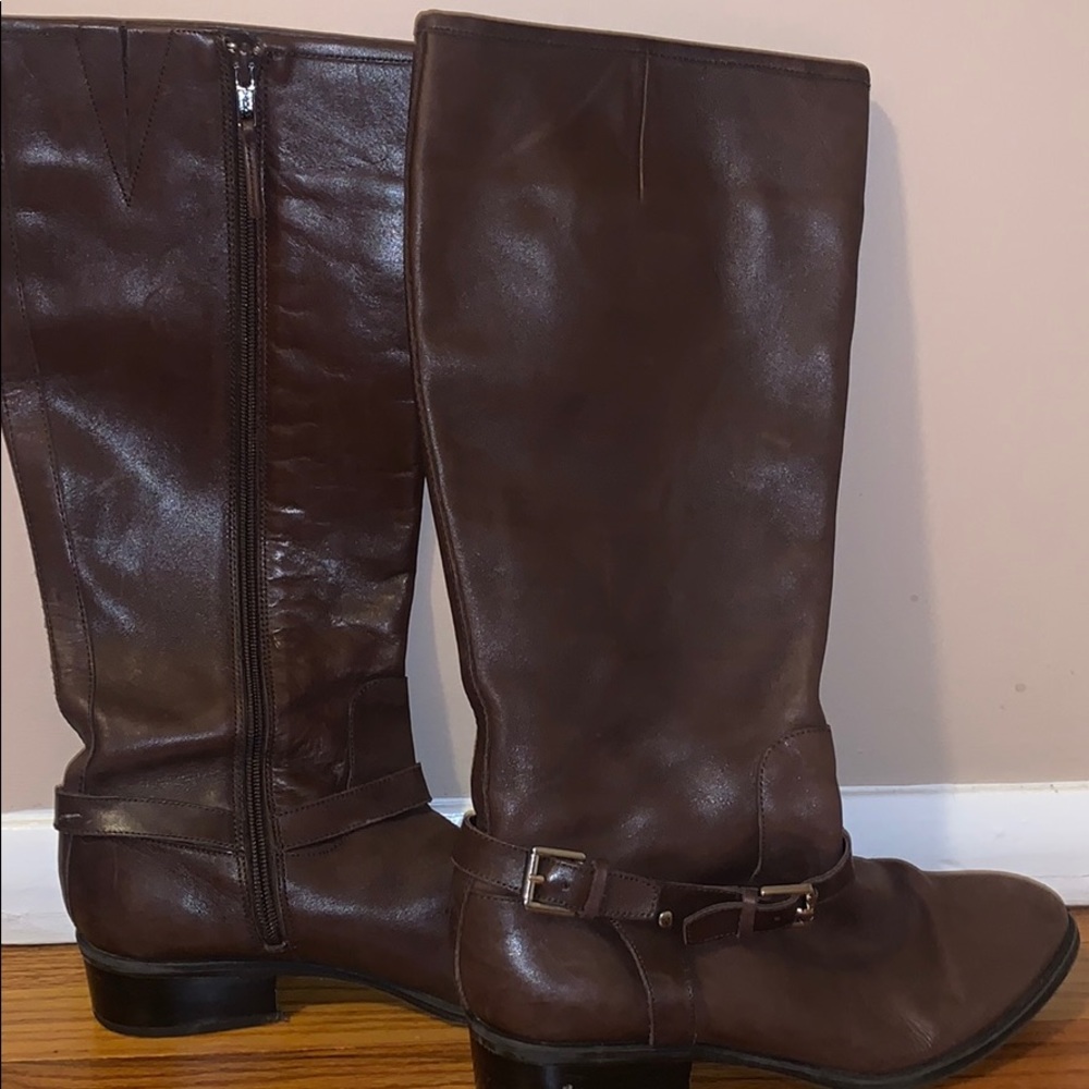 Tall Brown Leather Boots